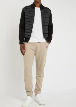 Hybridge quilted shell and wool jacket