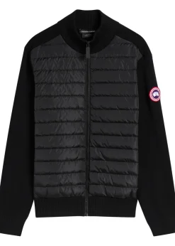 Hybridge quilted shell and wool jacket