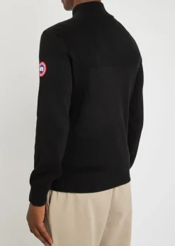 Hybridge quilted shell and wool jacket