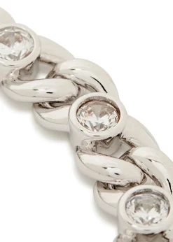 Iced Gemstone 8mm embellished link bracelet
