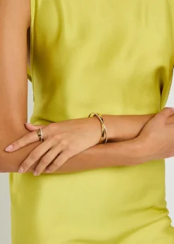 Icon Double pavé 18kt gold-plated bracelet