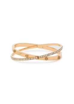 Icon Double pavé 18kt gold-plated bracelet