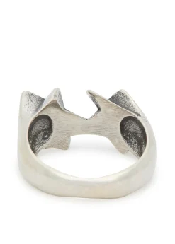 Icon enamelled sterling silver-plated ring