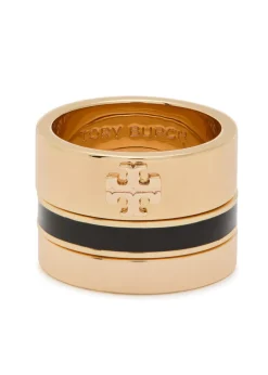 Icon 18kt gold-plated rings - set of three