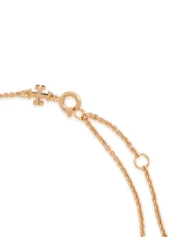 Icon pavé 18kt gold-plated necklace