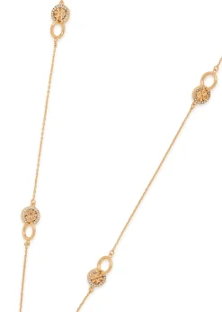 Icon pavé 18kt gold-plated necklace