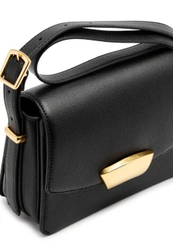 ID pebbled leather shoulder bag