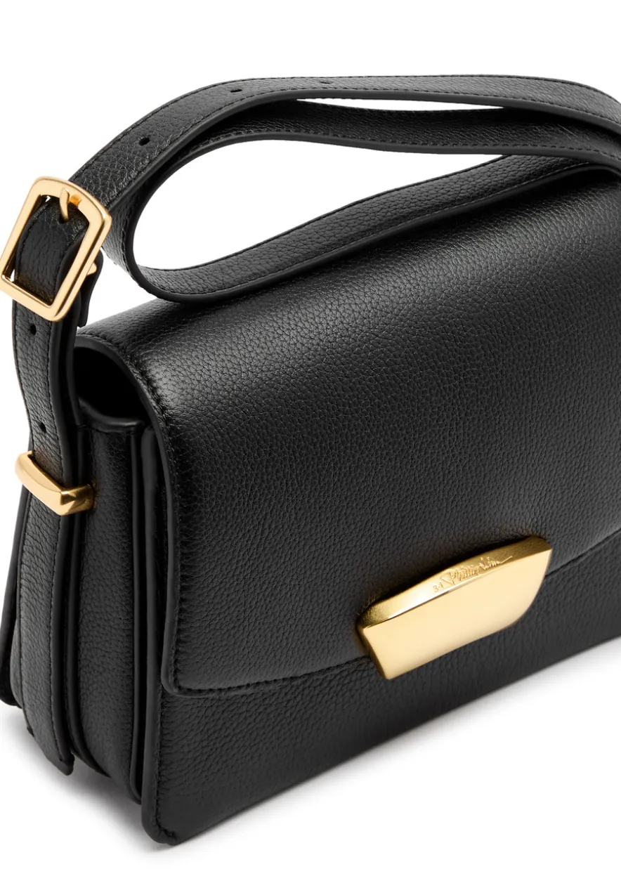 ID pebbled leather shoulder bag