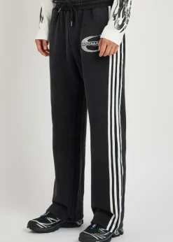 Imperial logo striped cotton sweatpants