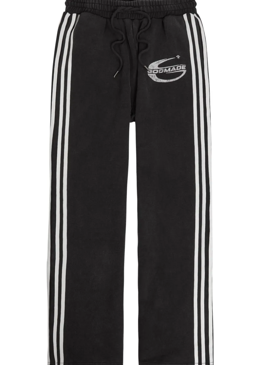 Imperial logo striped cotton sweatpants