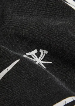 Imperial logo striped hooded cotton sweatshirt