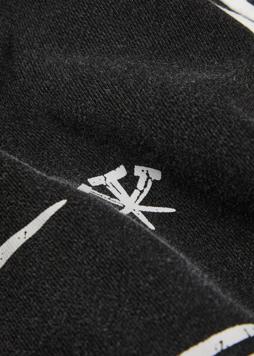 Imperial logo striped hooded cotton sweatshirt
