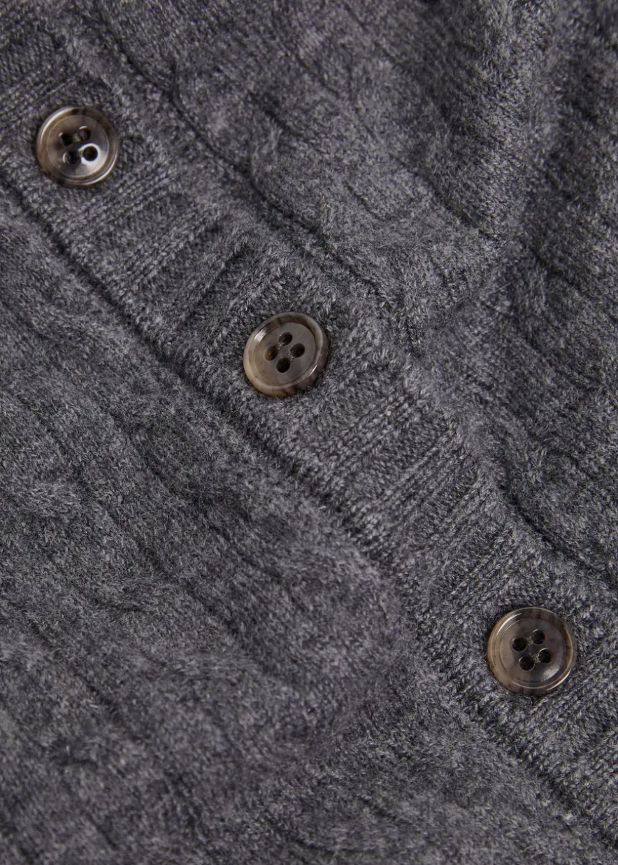 Inda cable-knit cashmere cardigan