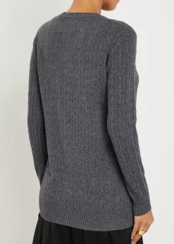 Inda cable-knit cashmere cardigan