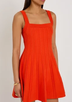 Indie ribbed knit mini dress