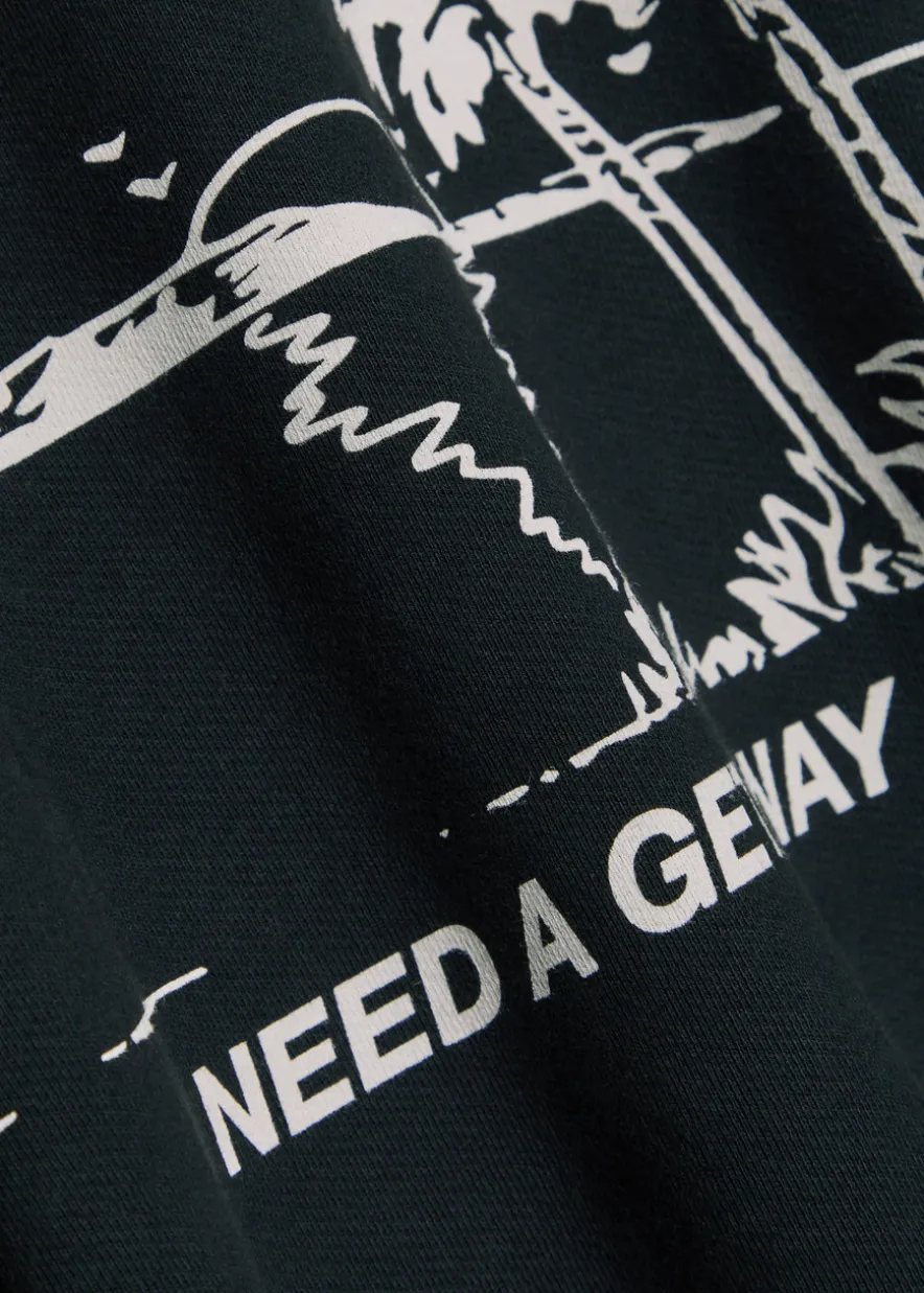 I Need A Getaway printed cotton sweatshirt