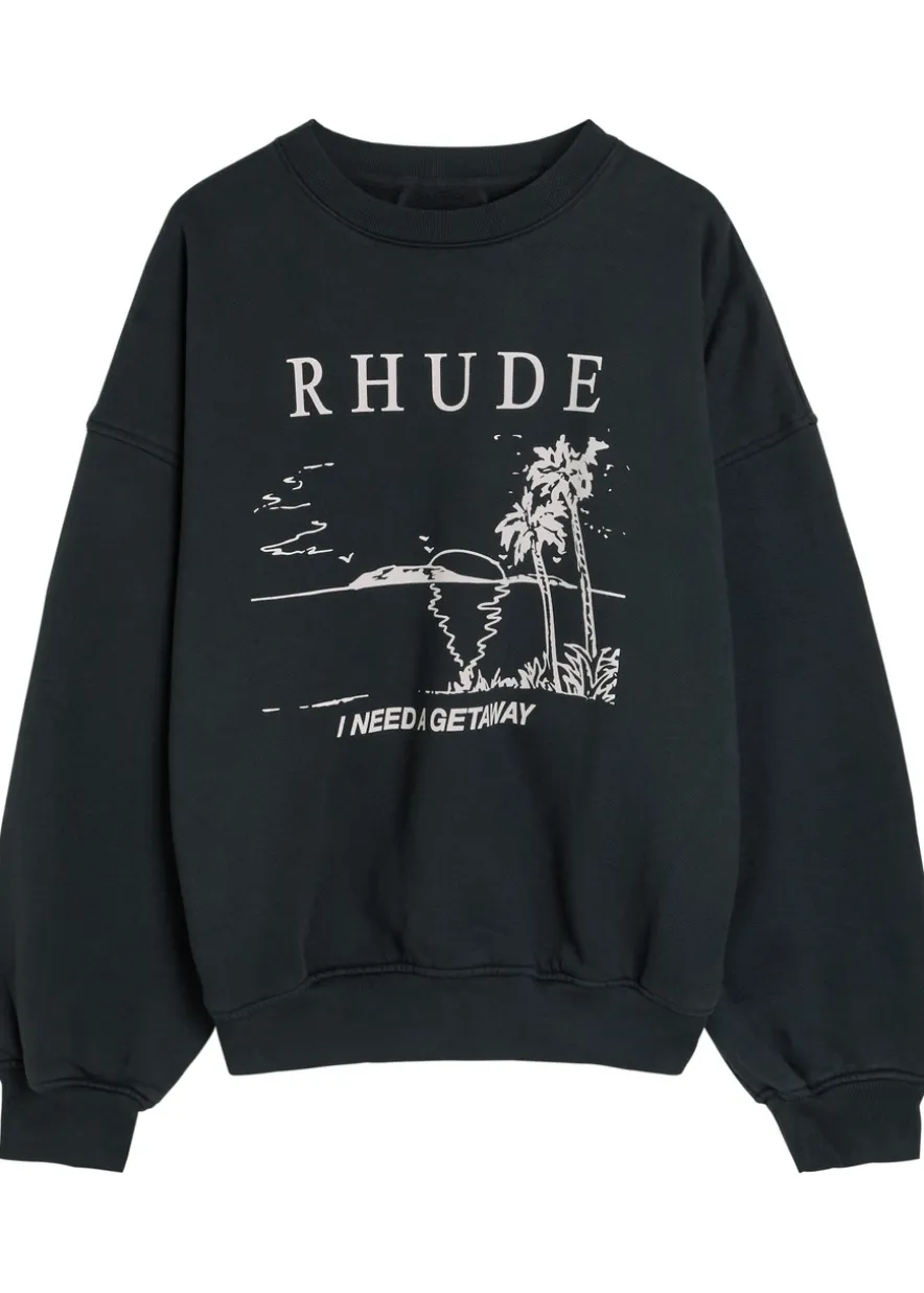 I Need A Getaway printed cotton sweatshirt
