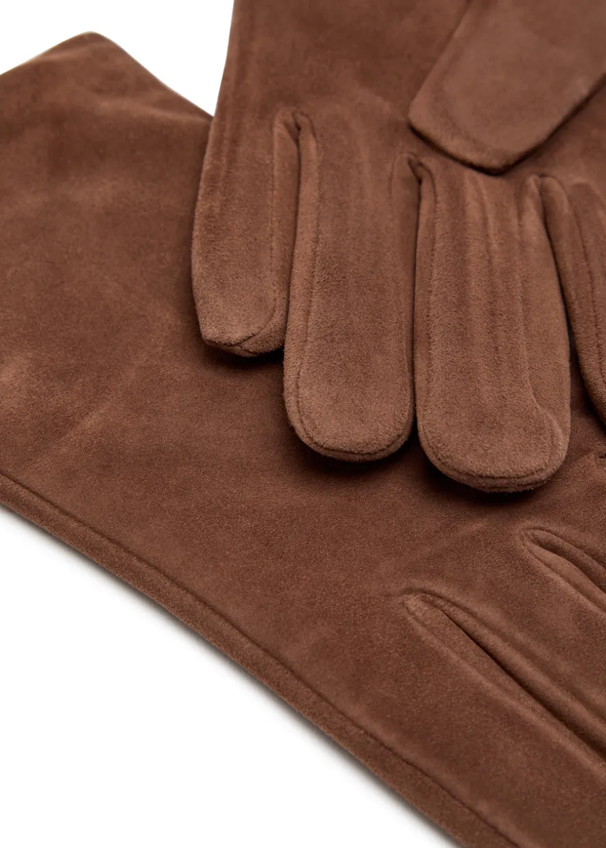 Ines cashmere-lined suede gloves