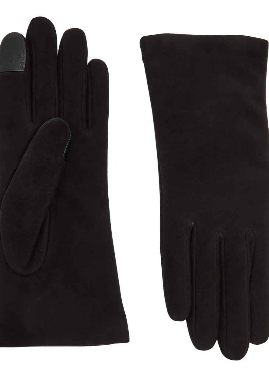 Ines cashmere-lined suede gloves
