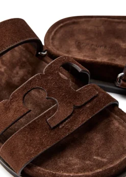 Ines Sport brushed suede sliders