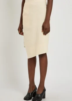 Infinity checked cotton midi skirt