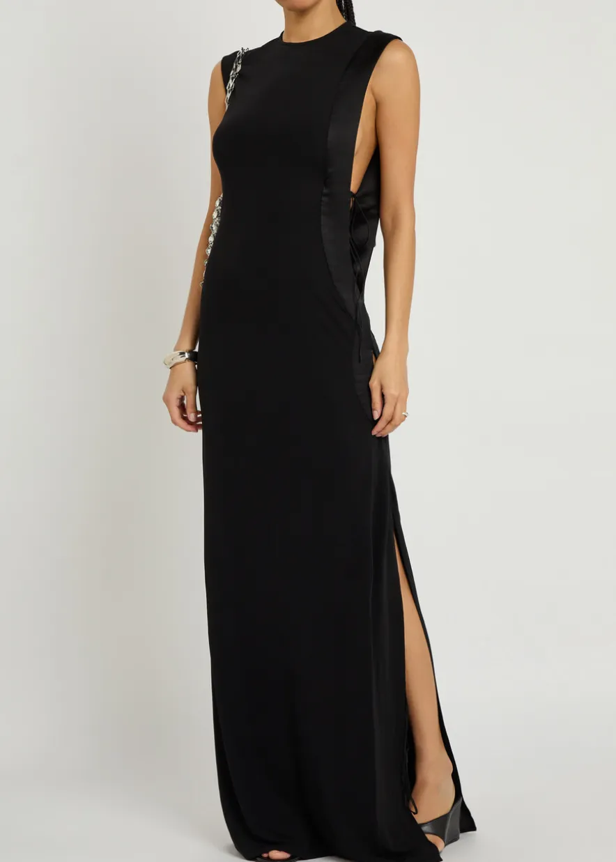 Infinity cut-out jersey maxi dress