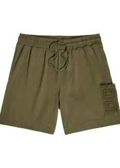 Inigo crochet and jersey shorts