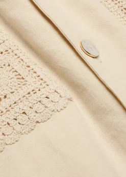 Inigo crochet cotton-blend shirt