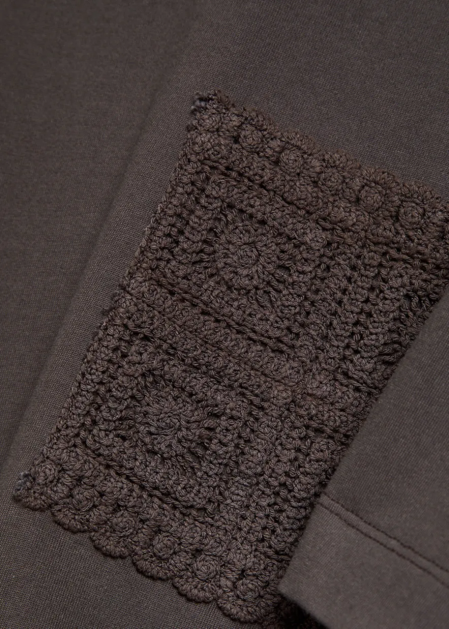 Inigo crochet-trimmed cotton T-shirt
