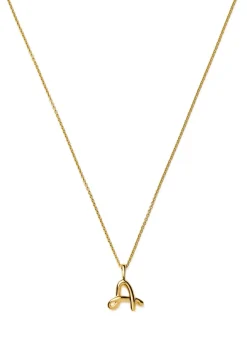 Initial A mini 18kt gold vermeil necklace