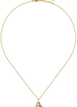 Initial A mini 18kt gold vermeil necklace
