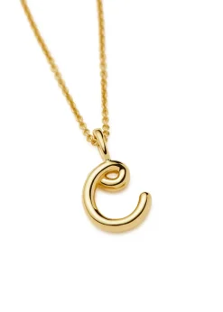 Initial C mini 18kt gold vermeil necklace