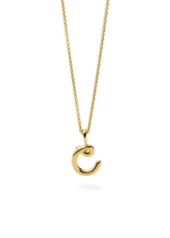 Initial C mini 18kt gold vermeil necklace