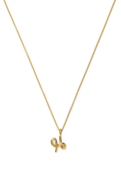 Initial H mini 18kt gold vermeil necklace