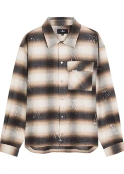 Initial plaid flannel shirt