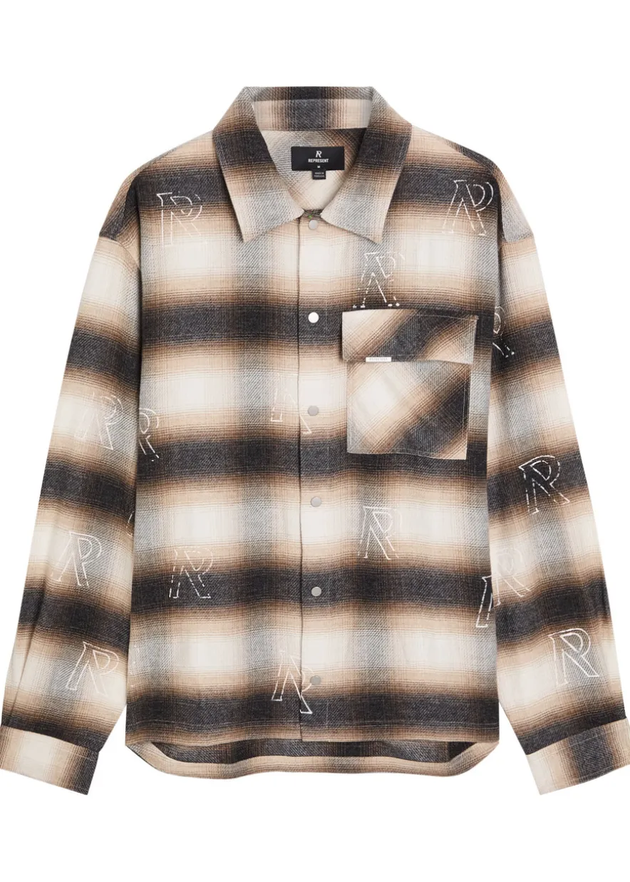Initial plaid flannel shirt