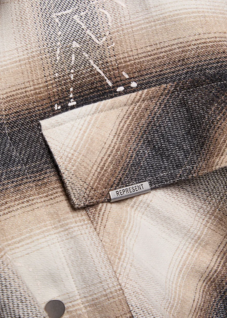 Initial plaid flannel shirt