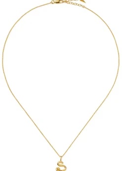 Initial S mini 18kt gold vermeil necklace