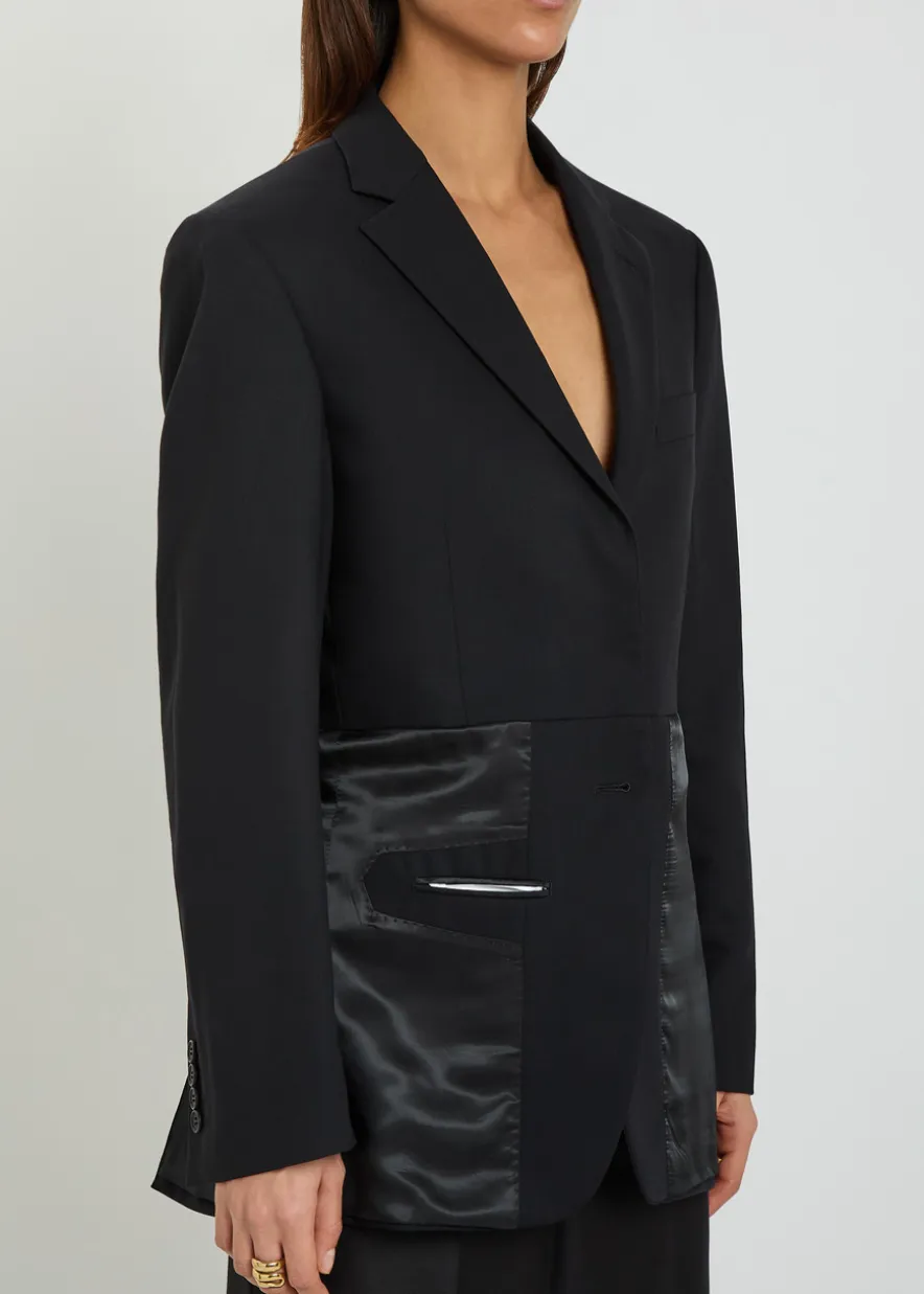 Inside Out paneled wool blazer