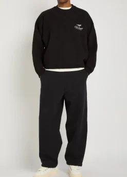International logo-embroidery cotton sweatshirt