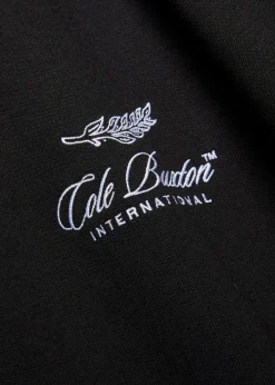 International logo-embroidery cotton sweatshirt