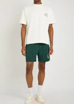 International logo-embroidery cotton T-shirt