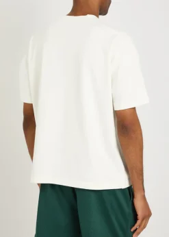 International logo-embroidery cotton T-shirt