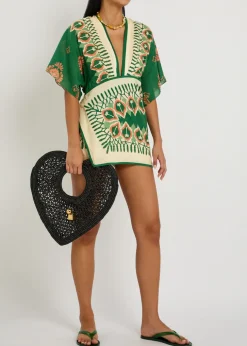 Inundada De Color printed cotton-voile mini dress