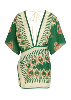 Inundada De Color printed cotton-voile mini dress