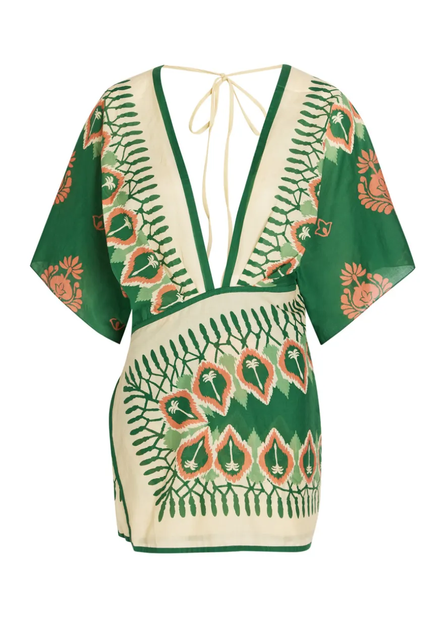 Inundada De Color printed cotton-voile mini dress
