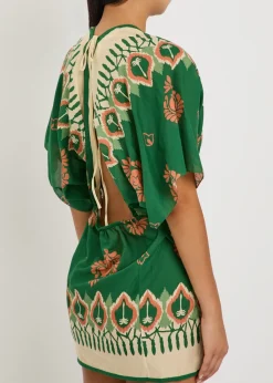 Inundada De Color printed cotton-voile mini dress