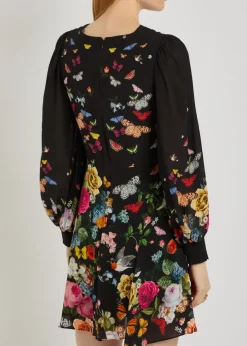 Irene Empire Waist printed woven mini dress