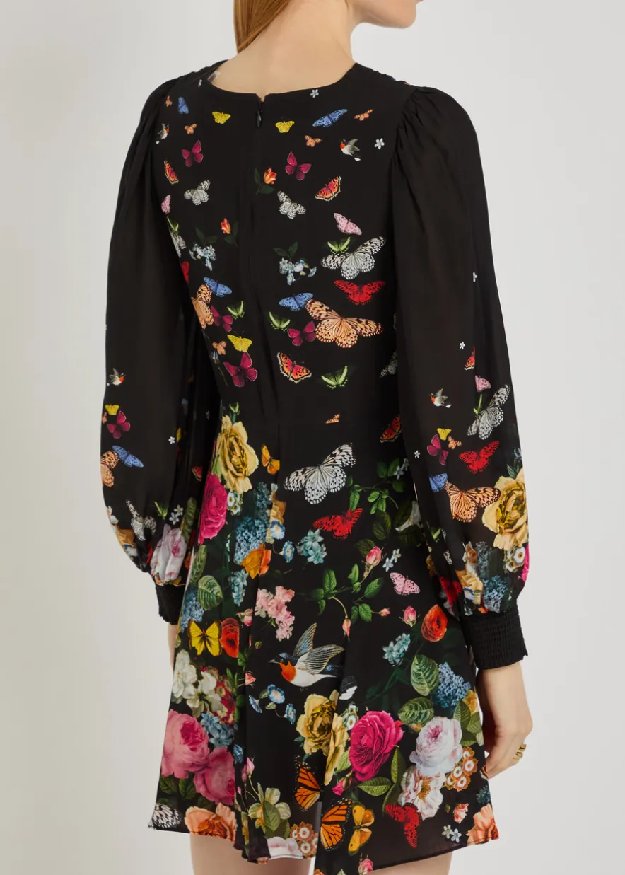Irene Empire Waist printed woven mini dress