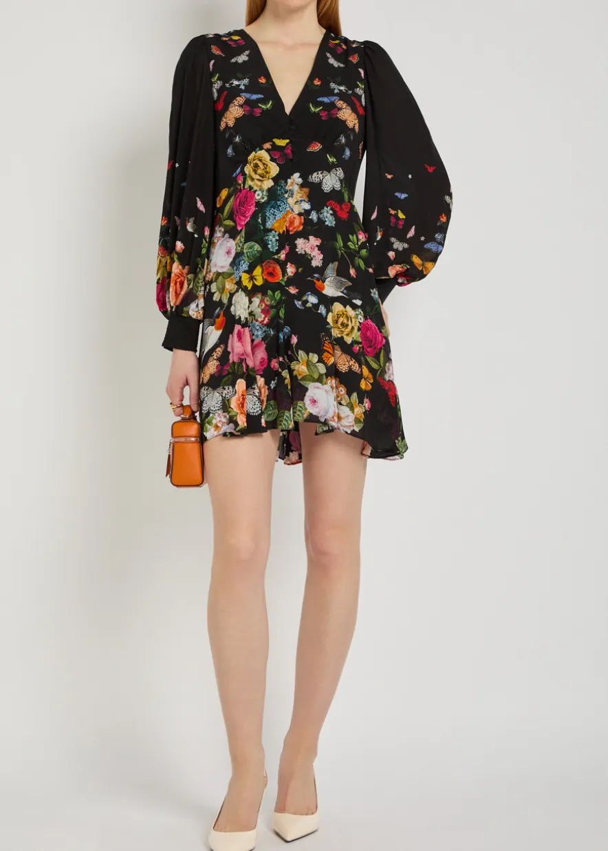 Irene Empire Waist printed woven mini dress